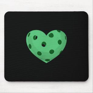 Pickleball heart - fun, funny pickle ball fan mouse pad