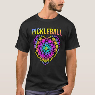 Pickleball Heart Paddle Sports  Player Coach Graph T-Shirt