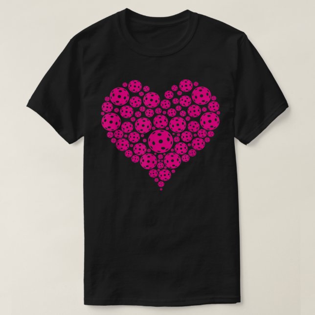 Pickleball Heart Pickleball Game Marker Players T-Shirt (Design Front)