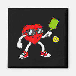Pickleball heart valentine day cute love magnet