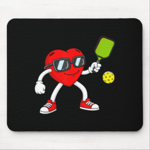 Pickleball heart valentine day cute love mouse pad
