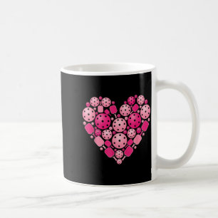Pickleball heart valentine funny pickleball lover coffee mug