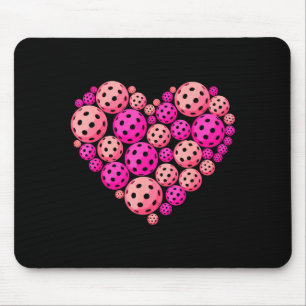 Pickleball heart valentine funny pickleball lover mouse pad