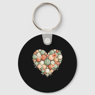 Pickleball heart valentine matching team men women key ring