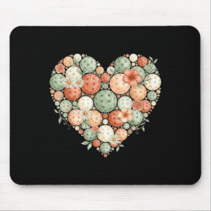 Pickleball heart valentine matching team men women mouse pad