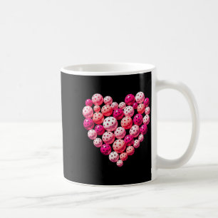 Pickleball heart valentine's day pickleball lover coffee mug