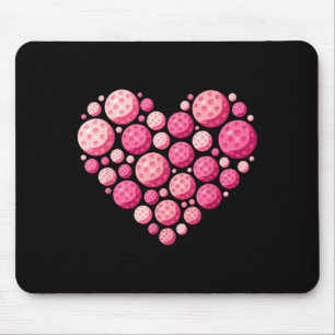 Pickleball heart valentine's day pickleball lover mouse pad