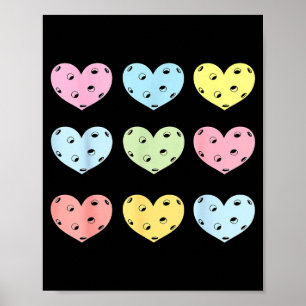Pickleball heart valentine's day pickleball lover poster