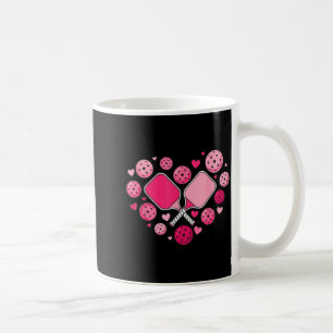 Pickleball heart valentine's women girls pickle coffee mug