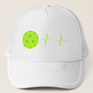 Pickleball Heartbeat Baseball Hat - Green