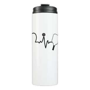 Pickleball Heartbeat - Pickleball Player Gift Thermal Tumbler