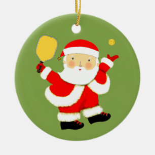 Pickleball Holiday Gift Ceramic Tree Decoration