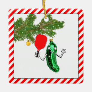 pickleball holiday gifts ceramic tree decoration