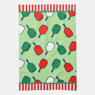 Pickleball Holiday Tea Towel