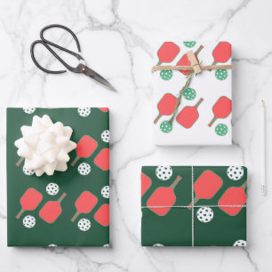 Pickleball Holiday Wrapping Paper