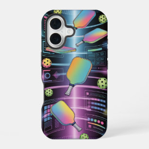 Pickleball Holographic Paddle Portal Tournament iPhone 16 Case