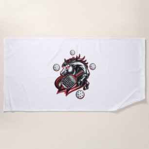 Pickleball Horse Lover Beach Towel