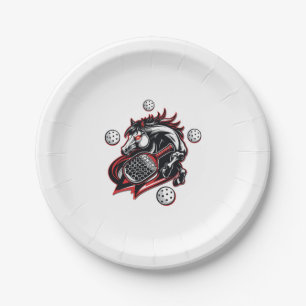 Pickleball Horse Lover Paper Plate