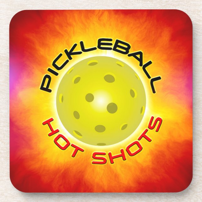 Pickleball Hot Shots 1 Coasters (Front)