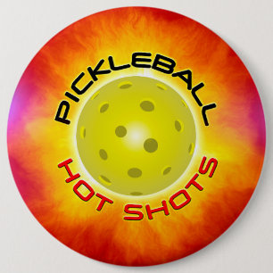 Pickleball Hot Shots 1 Image Options 6 Cm Round Badge