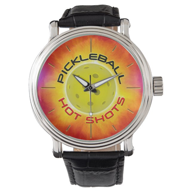 Pickleball Hot Shots 1 Watch & Numeral Options (Front)