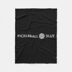 Pickleball humor always ready pickle ball player fleece blanket