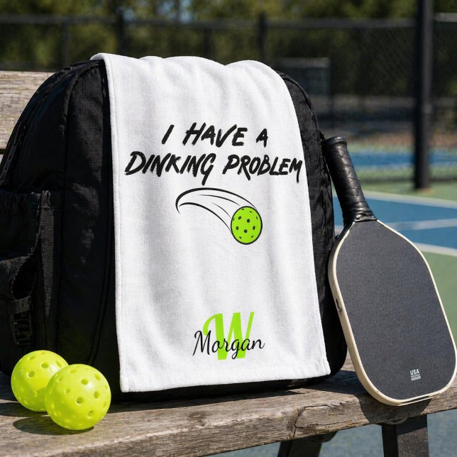 Pickleball Humour | I Have A Dinking Problem Sport Hand Towel (Creator Uploaded)