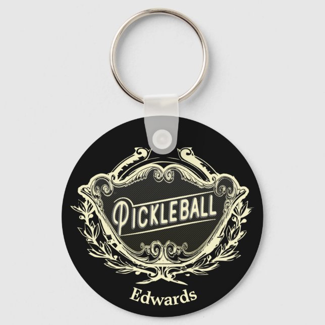 Pickleball ID Tag Key Ring (Front)