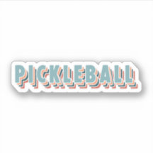 Pickleball in Colourful Multicolor Retro Typograph