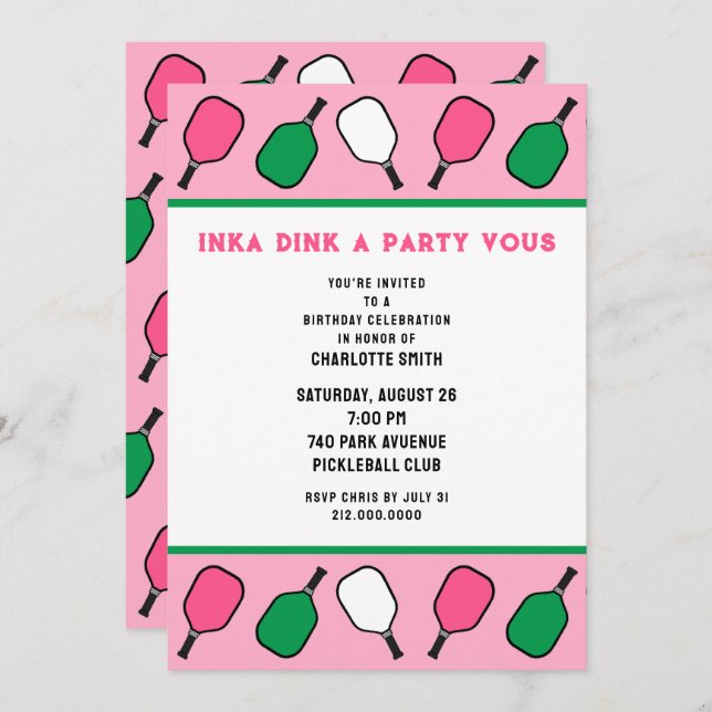 Pickleball Invitation (Front/Back)