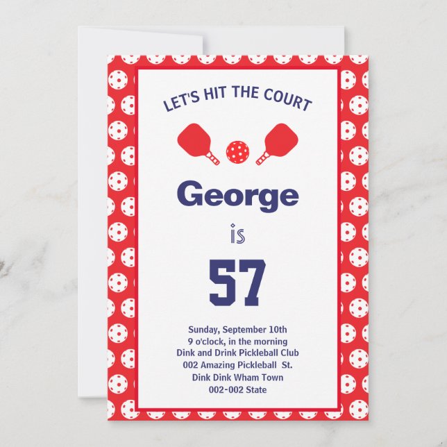 🤩Pickleball Invitation + RSVP  (Front)