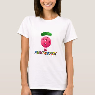 Pickleball is funtastic with fuchsia T shirt