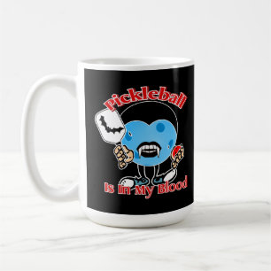 Pickleball Is In My Blood Vampire Blue Ball Coffee Mug