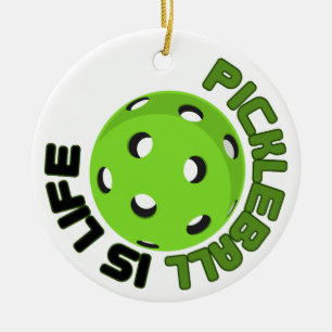 Pickleball is life ceramic ornament