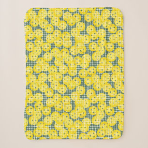 Pickleball is Life - Yellow on Green Sherpa Blanket