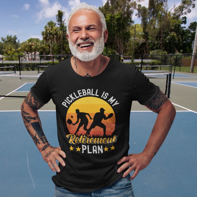 Pickleball Is my Retirement Plan Funny Pickleball T-Shirt (Creator Uploaded)