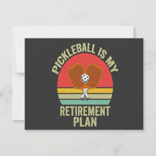 Pickleball Is my Retirement Plan Funny Vintage Dad Card