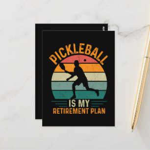 Pickleball Is My Retirement Plan Postcard