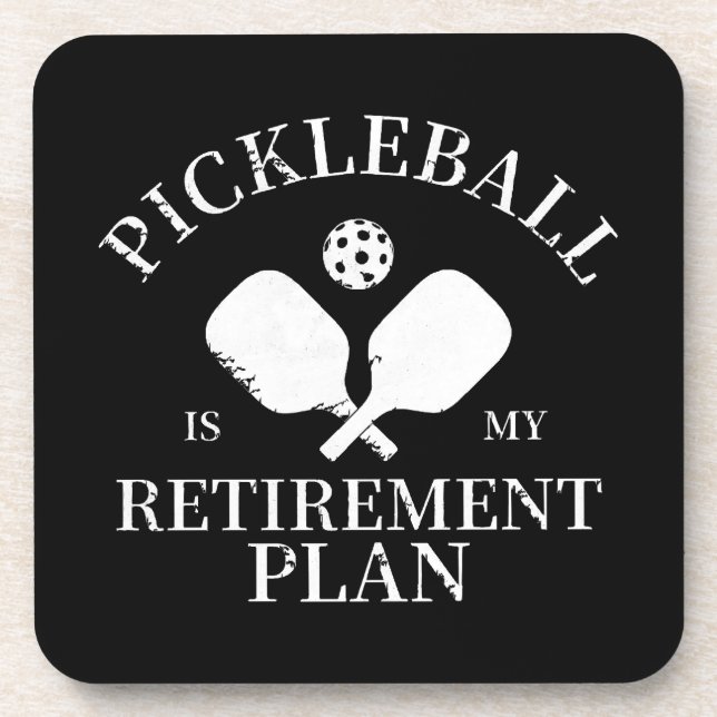 pickleball is my retirement plant coaster (Front)