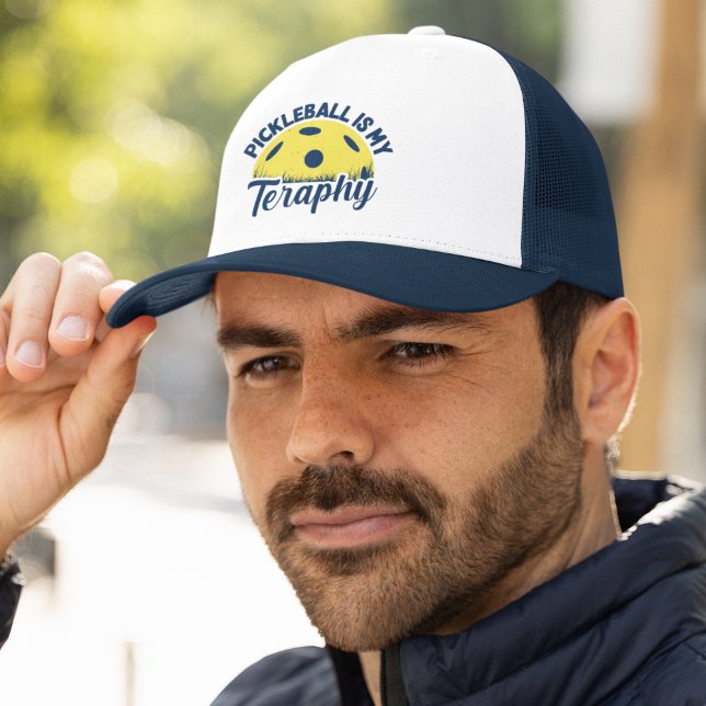Pickleball is my Therapy funny pickleball Trucker Hat (Creator Uploaded)