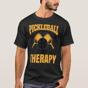 Pickleball Is My Therapy Player Paddle Graphic T-Shirt