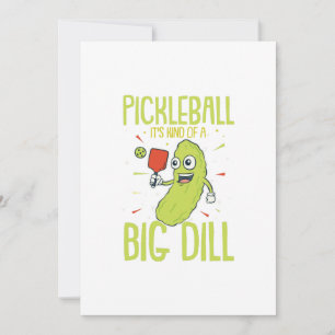 Pickleball It's Kind Of A Big Dill Fun Pun Gift Announcement