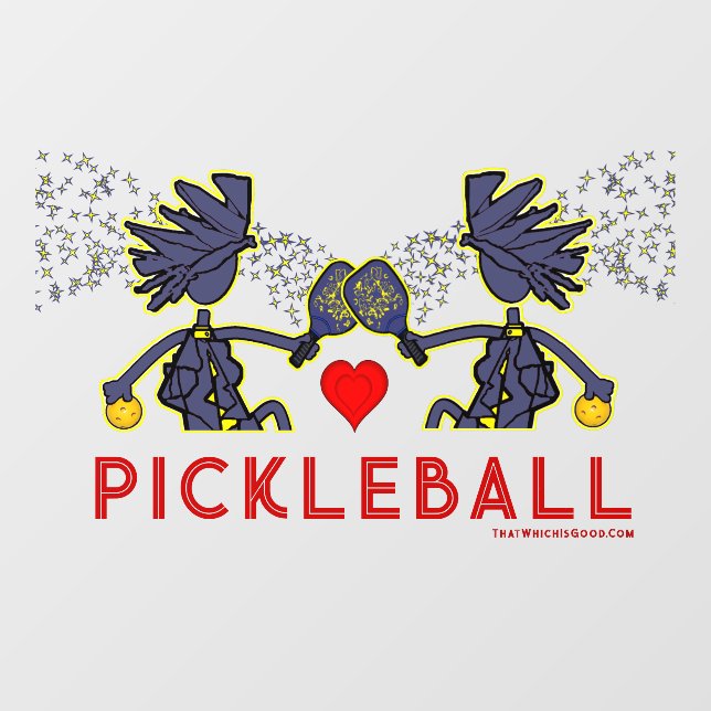 Pickleball Joyful Blue Window Cling (Sheet)