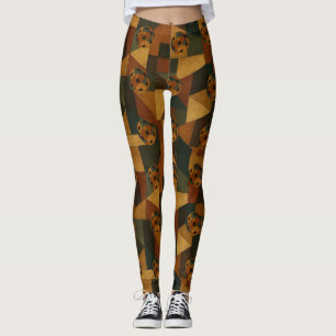 Pickleball Juan Gris Style Abstract Pattern Leggings