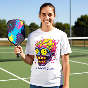 Pickleball Junkie - funny pickleball tshirt