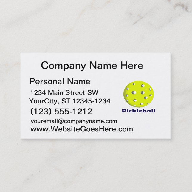 pickleball just ball n text.png business card (Front)