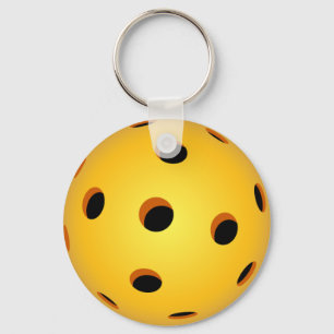 Pickleball Keychain - Yellow