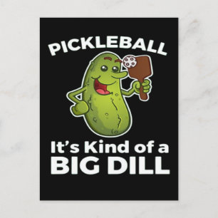Pickleball Kind of a Big Dill Holiday Postcard