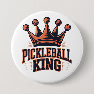 Pickleball King 7.5 Cm Round Badge