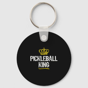 Pickleball King Men Boys Player Funny Cool  Key Ring